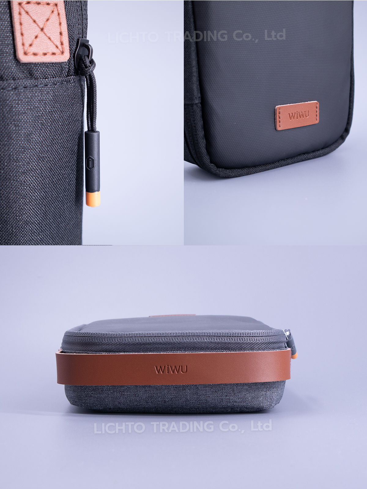detail-1.jpg WiWU Minimalist Travel Pouch กระเป๋าเก็บของ สายชาร์ท เมาส์ USB Charger Organizer ดิจิตอล Gadget Storage Bag - Image 1