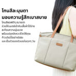 BANGE Selene กระเป๋าโท้ท Tote ใส่โน๊ตบุ๊ค 14 นิ้ว ผู้หญิง สะพายไหล่ ใบใหญ่ ไปทำงาน ผ้ากันน้ำ BG-6803 - Image 4