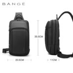 BANGE Draco กระเป๋าคาดอก ผู้ชาย ใส่แท็บเล็ต สะพายข้าง ผ้ากันน้ำ BG-7795 - Image 2