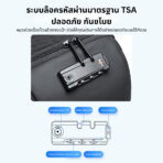 BANGE Altair กระเป๋าคาดอก กันขโมย ล็อครหัส มีช่อง USB ใส่ iPad 11 นิ้ว ผู้ชาย ผ้ากันน้ำ BG-7082 - Image 3