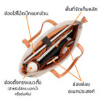 BANGE Selene กระเป๋าโท้ท Tote ใส่โน๊ตบุ๊ค 14 นิ้ว ผู้หญิง สะพายไหล่ ใบใหญ่ ไปทำงาน ผ้ากันน้ำ BG-6803 - Image 3
