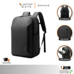 BANGE Rynex กระเป๋าเป้ใส่โน๊ตบุ๊ค 15.6 นิ้ว เป้ทำงานผู้ชาย ทรงกล่อง ผ้ากันน้ำ เดินทาง BG-3057